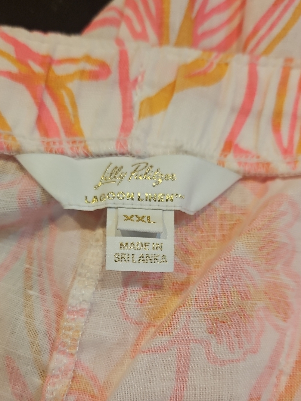 Lilly Pulitzer Pink Floral Drawstring Capris - Picture 8 of 9